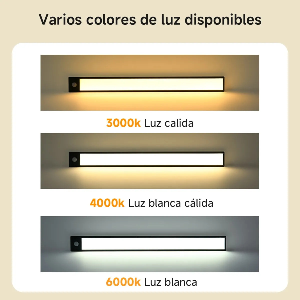 Barra LED con Sensor de Movimiento 40cm