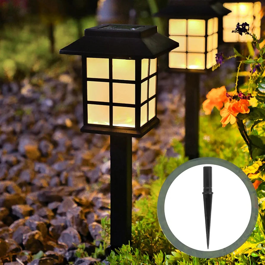 Pack 2 Lámparas Carga Solar LED Jardín Oriental