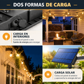 Luces Guirnalda 10mts Solar+ USB+Control