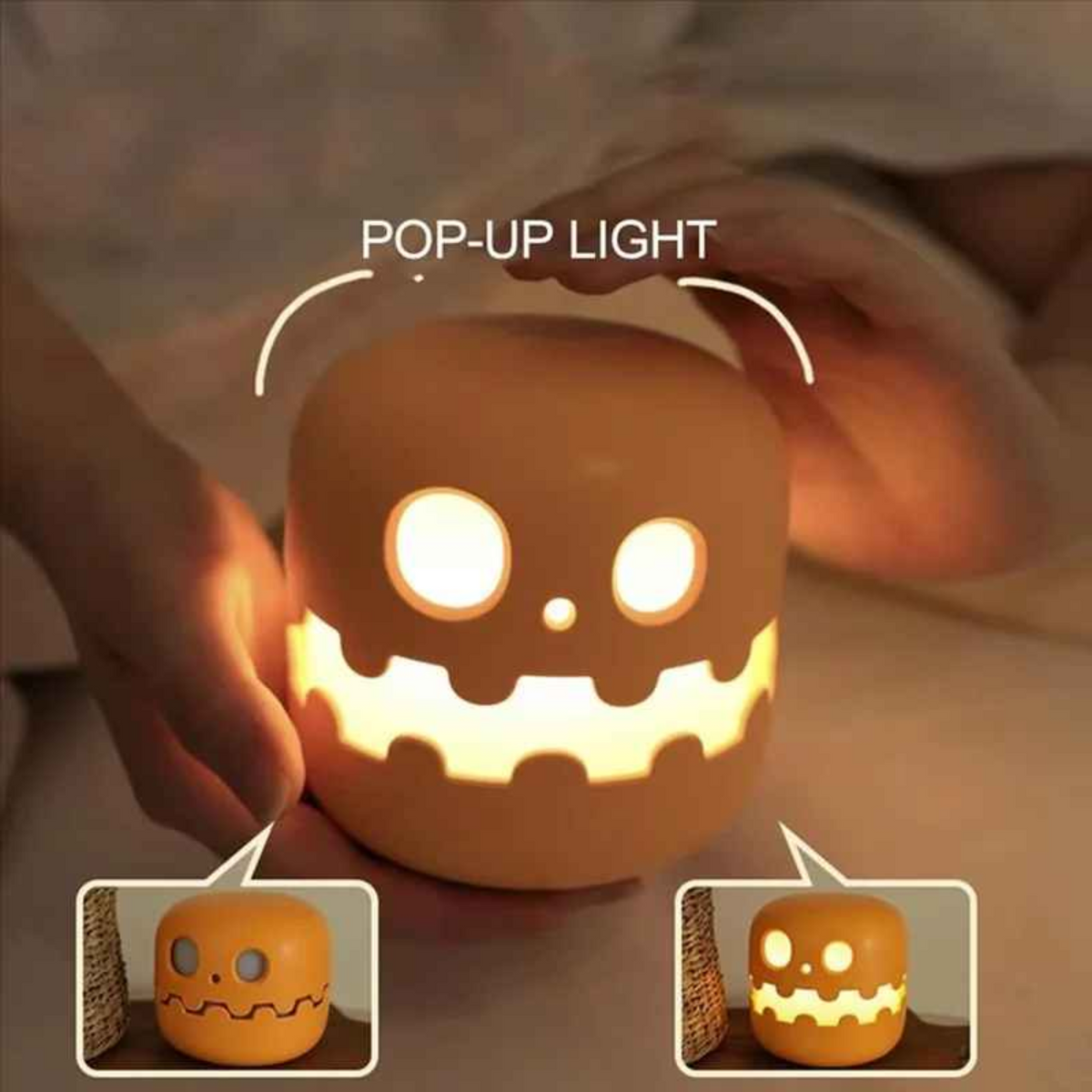 Luz Nocturna Lampara Calabaza Usb