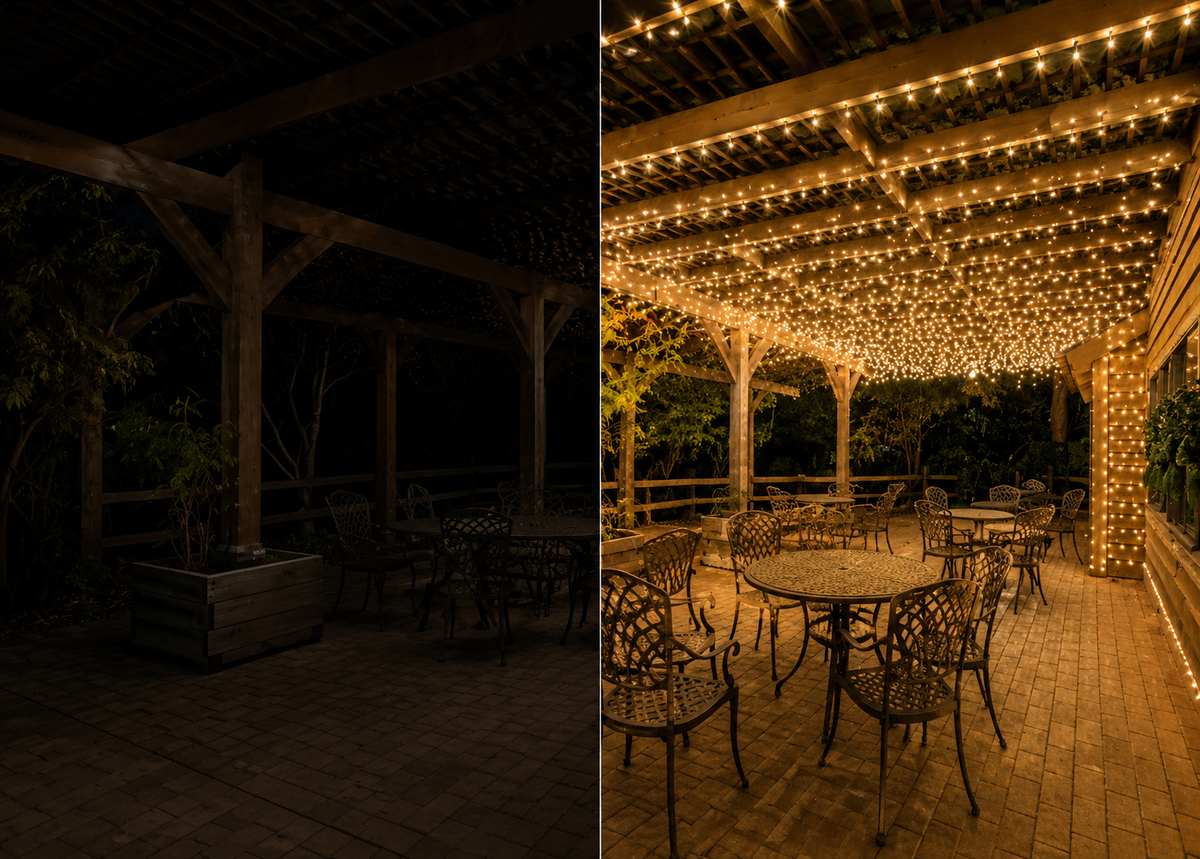 Luz led Hada Cálida Solar 20 metros