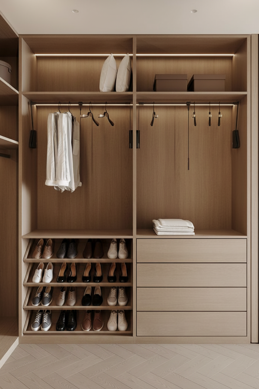 Closet con zapatero