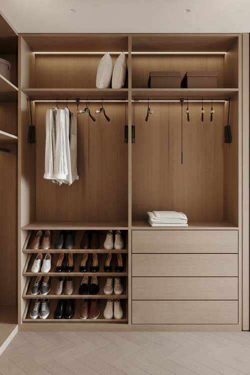 Closet con zapatero