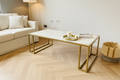 Mesa de centro mármol y dorado - lifestyle